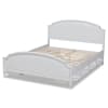 Elise Storage Platform Bed in White Finish by Baxton Studio - BAX-MG0038-White-Queen - Image 5 of 0