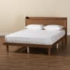 Decker Platform Bed with Charging Station in Walnut Brown Finish by Baxton Studio - BAX-MG0081S-Walnut-Queen - Image 2 of 0
