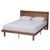 Decker Platform Bed with Charging Station in Walnut Brown Finish by Baxton Studio - BAX-MG0081S-Walnut-Queen - Image 3 of 0