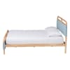 Mateo Platform Queen Bed in Blue and Natural Wood by Baxton Studio - BAX-MG0110-Blue/Natural-Queen - Image 4 of 0
