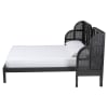 Cascadia Wingback Platform Queen Bed in Ebony Black Finish by Baxton Studio - BAX-MG0225-Ebony Black-Queen - Image 3 of 0