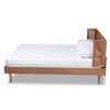 Rina Platform Queen Bed w/ Wrap-Around in Ash Walnut Finish by Baxton Studio - BAX-MG97151-Ash Walnut Rattan-Queen - Image 4 of 0