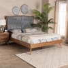 Hawthorn Platform Queen Bed in Grey and Walnut Brown Finish by Baxton Studio - BAX-MG9766/9704-Walnut-Queen - Image 1 of 0