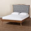 Hawthorn Platform Queen Bed in Grey and Walnut Brown Finish by Baxton Studio - BAX-MG9766/9704-Walnut-Queen - Image 2 of 0