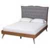 Hawthorn Platform Queen Bed in Grey and Walnut Brown Finish by Baxton Studio - BAX-MG9766/9704-Walnut-Queen - Image 3 of 0