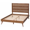 Fuller Platform Queen Bed in Walnut Brown Finish by Baxton Studio - BAX-MG9779/9704-Queen - Image 5 of 0