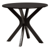 Mana 5 Piece Round Dining Room Set in Sand and Dark Brown Finish by Baxton Studio - BAX-Mana-Sand/Dark Brown-5PC - Image 3 of 0