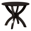 Bailey 5 Piece Round Dining Room Set in Grey and Dark Brown Finish by Baxton Studio - BAX-Maura-Sand/Dark Brown-5PC - Image 3 of 0