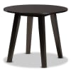 Mina 5 Piece Round Table Dining Room Set in Dark Brown Finish by Baxton Studio - BAX-Mina-Dark Brown-5PC - Image 4 of 0