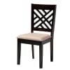Norah 5 Piece Round Dining Room Set in Sand and Dark Brown Finish by Baxton Studio - BAX-Norah-Sand/Dark Brown-5PC - Image 5 of 0