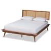 Nura Platform Full Bed in Walnut Brown Finish by Baxton Studio - BAX-Nura-Ash Walnut Rattan-Full-B - Image 2 of 0