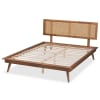 Nura Platform Full Bed in Walnut Brown Finish by Baxton Studio - BAX-Nura-Ash Walnut Rattan-Full-B - Image 4 of 0