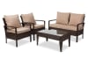 Empire Modern and Contemporary 4-piece Brown Wicker Outdoor Patio Set by Baxton Studio - BAX-PAS-1516 - Image 3 of 0