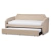 Parkson Daybed with Trundle in Beige Linen Fabric Finish by Baxton Studio - BAX-Parkson-Beige-Daybed - Image 2 of 0
