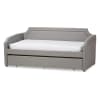 Parkson Daybed with Trundle in Grey Fabric Finish by Baxton Studio - BAX-Parkson-Grey-Daybed - Image 1 of 0