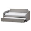 Parkson Daybed with Trundle in Grey Fabric Finish by Baxton Studio - BAX-Parkson-Grey-Daybed - Image 2 of 0