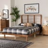 Petra Platform Queen Bed in Ash Walnut Finish by Baxton Studio - BAX-Petra-Ash Walnut-Queen - Image 1 of 0