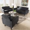 Carina Mid-Century Modern Dark Grey 3-Piece Living Room Set by Baxton Studio - BAX-R2017-Dark Grey-3PC-Set - Image 1 of 0