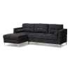 Mireille Modern and Contemporary Dark Grey Sectional by Baxton Studio - BAX-R7860-Dark Gray-LFC - Image 3 of 0