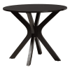 Linnet 5 Piece Round Dining Room Set in Dark Brown and Rattan Finish by Baxton Studio - BAX-RH254C-Natural Rattan/DB-Round-5PC - Image 3 of 0