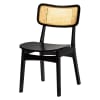 Estera 5 Piece Rectangular Dining Room Set in Dark Brown and Rattan Finish by Baxton Studio - BAX-RH254C-Natural Rattan/DB-Rectangle-5PC - Image 4 of 0