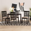 Deanna 5 Piece Rectangular Dining Room Set in Beige and Dark Brown Finish by Baxton Studio - BAX-RH387C-Sand/Dark Brown-5PC - Image 1 of 0