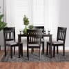 Genesis 5 Piece Rectangular Dining Room Set in Grey and Dark Brown Finish by Baxton Studio - BAX-RH389C-Grey/Dark Brown-5PC - Image 1 of 0
