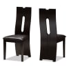 Alani 5 Piece Rectangular Dining Room Set in Dark Brown Finish by Baxton Studio - BAX-RH5509C-Dark Brown Dining Set - Image 5 of 0