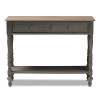 Noemie Country Cottage 2-Drawer Console Table in Brown Finish by Baxton Studio - BAX-ROB10-Brown-ST - Image 3 of 0