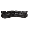 Amaris Modern and Contemporary Black Bonded Leather 5-Piece Power Reclining Sectional by Baxton Studio - BAX-RX033A-Black-SF - Image 2 of 0