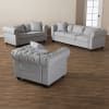 Alaise Modern Classic Grey Linen 3-Piece Living Room Set by Baxton Studio - BAX-RX1616-Gray-3PC-Set - Image 2 of 0