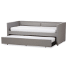 Raymond Daybed with Trundle in Grey Fabric Finish by Baxton Studio - BAX-Raymond-Grey-Daybed - Image 2 of 0