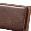 Rovelyn Rustic Brown Faux Leather 2-Piece Living Room Set by Baxton Studio - BAX-Rovelyn-Dark Brown/Walnut-2PC Set - Image 4 of 0