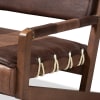 Rovelyn Rustic Brown Faux Leather 2-Piece Living Room Set by Baxton Studio - BAX-Rovelyn-Dark Brown/Walnut-2PC Set - Image 5 of 0