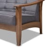 Larsen Mid-Century Modern Grey 3-Piece Living Room Set by Baxton Studio - BAX-SW5506-Grey/Walnut-3PC Set - Image 4 of 0