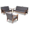 Larsen Mid-Century Modern Grey 3-Piece Living Room Set by Baxton Studio - BAX-SW5506-Grey/Walnut-3PC Set - Image 5 of 0