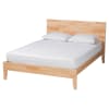 Hosea Japandi Queen Bed in Natural Finish by Baxton Studio - BAX-SW8588-Natural-Queen - Image 1 of 0