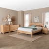 Hosea Japandi Queen Bed in Natural Finish by Baxton Studio - BAX-SW8588-Natural-Queen - Image 2 of 0