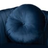Giselle Glam and Luxe Navy Blue Velvet Sectional with Left Facing Chaise by Baxton Studio - BAX-TSF-6636-Navy Blue/Gold-LFC - Image 4 of 0