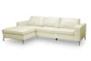 Lazenby Cream Leather Modern Sectional Sofa by Baxton Studio - BAX-U1154S-Cream - Image 1 of 0