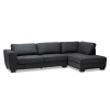 Petra Modern and Contemporary Charcoal Right Facing Sectional by Baxton Studio - BAX-U9380K-Dark Grey-RFC-SF - Image 3 of 0