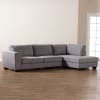 Petra Modern and Contemporary Gray Right Facing Sectional by Baxton Studio - BAX-U9380K-Grey-RFC-SF - Image 2 of 0
