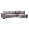 Petra Modern and Contemporary Gray Right Facing Sectional by Baxton Studio - BAX-U9380K-Grey-RFC-SF - Image 3 of 0