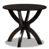 Wanda 5 Piece Round Dining Room Set in Dark Brown Finish by Baxton Studio - BAX-Wanda-Dark Brown-5PC - Image 3 of 0