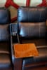 Reno Theater Seating - 3 Black Leather Chairs By Berkline - 12003 - Image 5 of 0