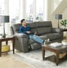 Atlas 2 Piece Reclining Set in Charcoal Fabric by Catnapper - 100-SET - Image 5 of 0