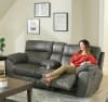 Atlas Reclining Console Loveseat in Charcoal Fabric by Catnapper - 1009 - Image 1 of 0
