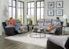 Felix Rocking Reclining Loveseat in Black and Granite Fabric by Catnapper - 1142-2 - Image 2 of 0