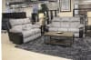 Felix Rocking Reclining Loveseat in Black and Granite Fabric by Catnapper - 1142-2 - Image 4 of 0