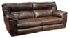 Larkin Lay Flat Reclining Sofa in Chestnut, Godiva, or Putty Leather by Catnapper - 1391 - Image 5 of 0